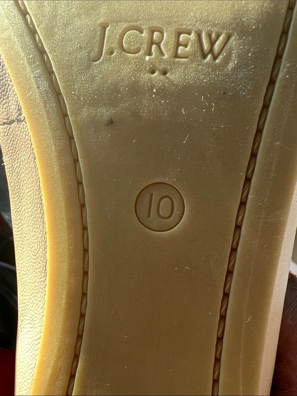 J. Crew Leather Ballet Flat in Blush Pink